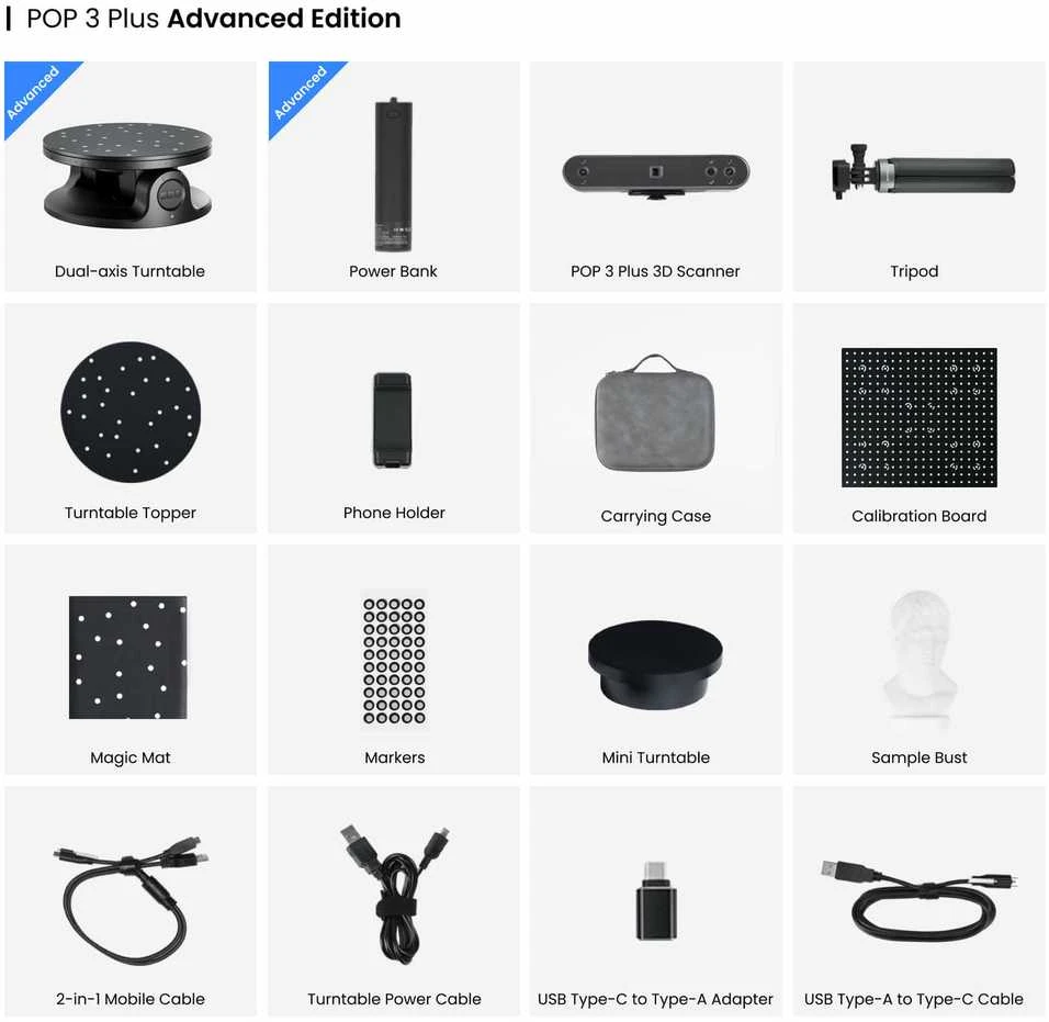 Revopoint POP 3 Plus 3D skeneris