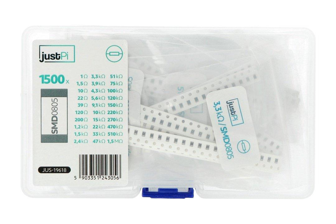 Rezistorių rinkinys SMD0805 - justPi - 1500 vnt