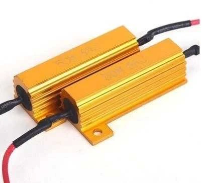 Du RX24 50W 0.5R galios rezistoriai su laidais
