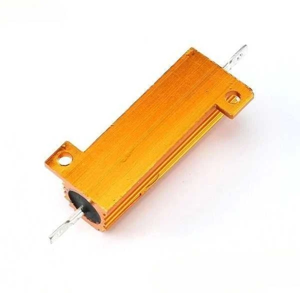 RX24 50W 50R rezistorius auksiniame korpuse