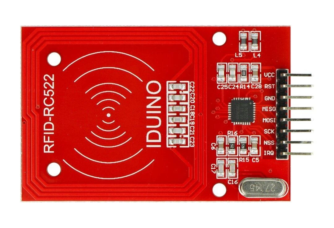 RF522 RC522 13.56MHz SPI + kortelė ir raktų pakabukas - raudonas - Iduino ME138