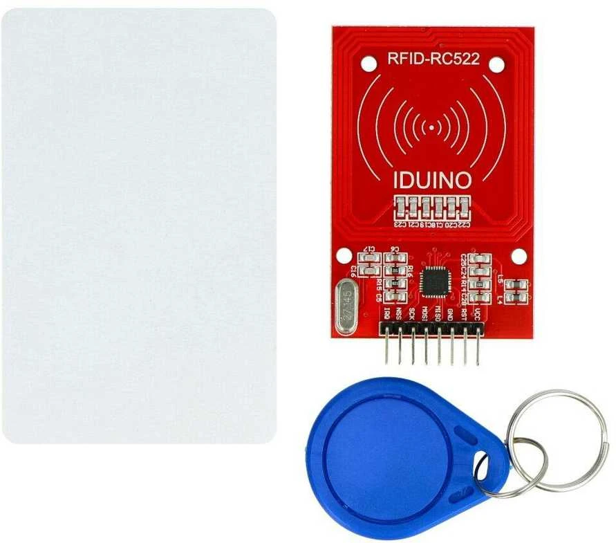 RF522 RC522 13.56MHz SPI + kortelė ir raktų pakabukas - raudonas - Iduino ME138