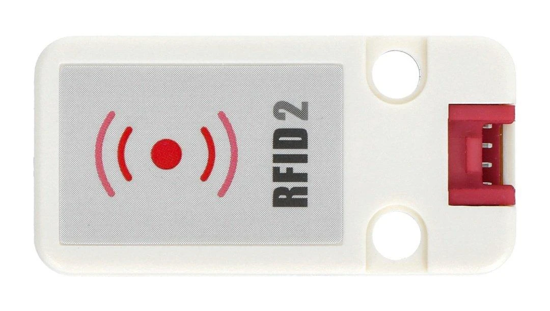 M5Stack RFID Reader 2 modulis su raudona jungtimi