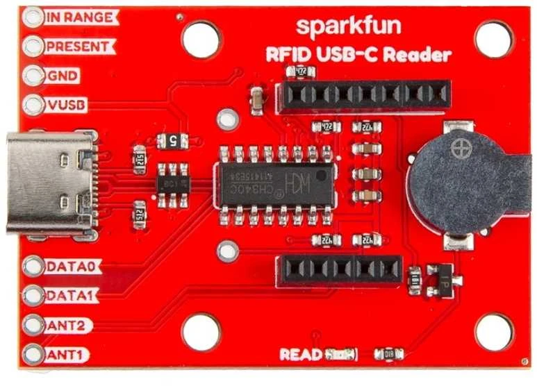 SparkFun RFID skaitytuvo plokštė su USB-C jungtimi