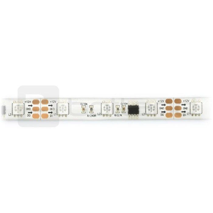 Oem RGB LED juosta WS2811 - skaitmeninė, adresuota - IP65 48 LED/m, 12W/m, 12V - 5m