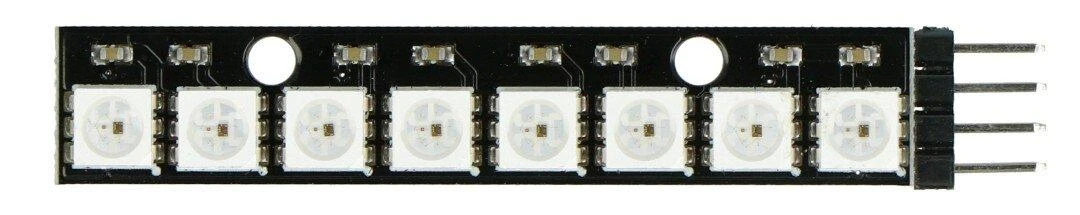 Oem RGB LED juosta WS2812 5050 x 8 šviesos diodai - 53 mm - lituotos jungtys