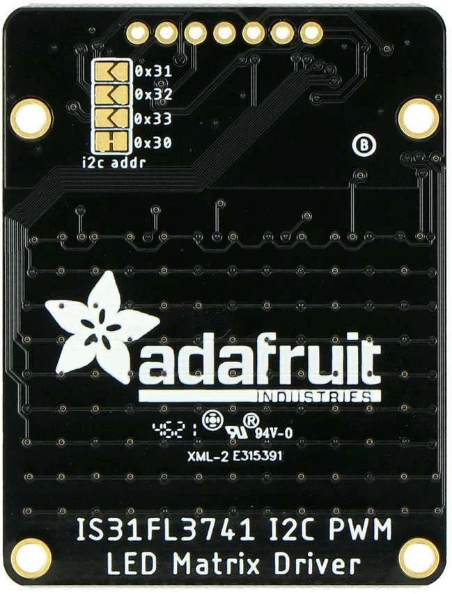 RGB LED matricos valdiklis - 117 LED RGB matricos modulis - IS31FL3741 - STEMMA QT/Qwiic - Adafruit 5201