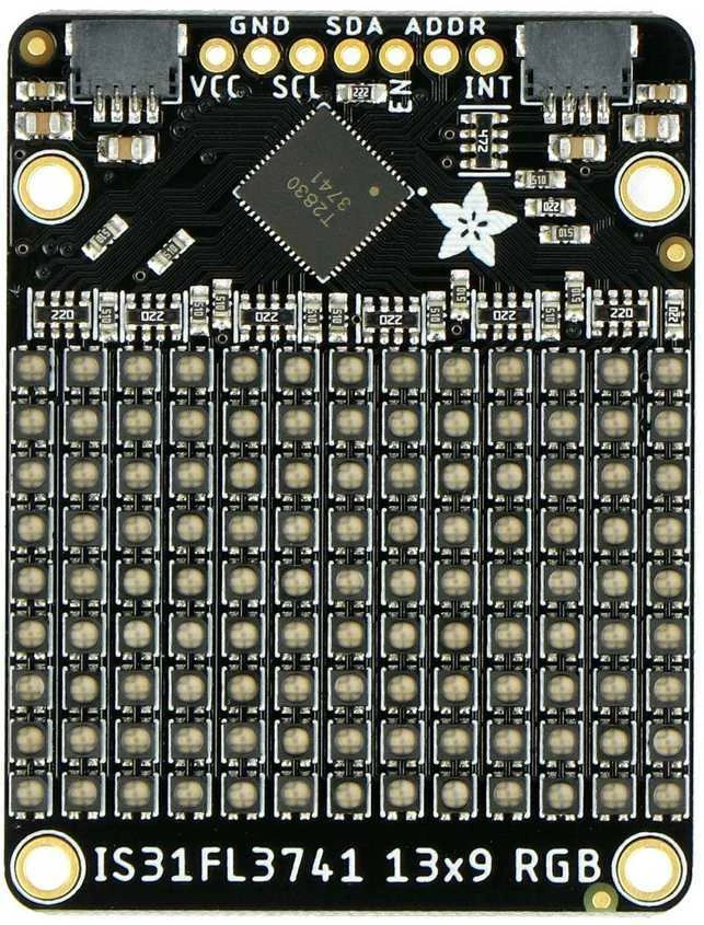 RGB LED matricos valdiklis - 117 LED RGB matricos modulis - IS31FL3741 - STEMMA QT/Qwiic - Adafruit 5201
