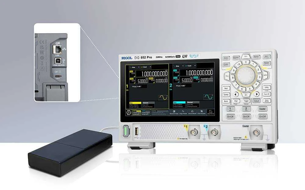 Rigol DG852 Pro 50 MHz atsitiktinis generatorius - 2 kanalai