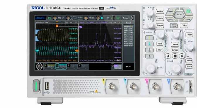 Rigol DHO804 osciloskopas 70MHz 4 kanalai