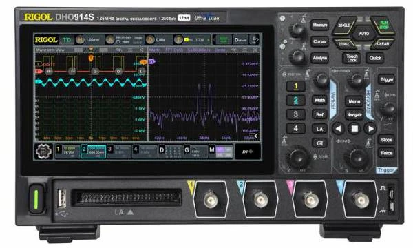 Rigol DHO914S osciloskopas 125MHz 4 kanalai + AWG 25MHz