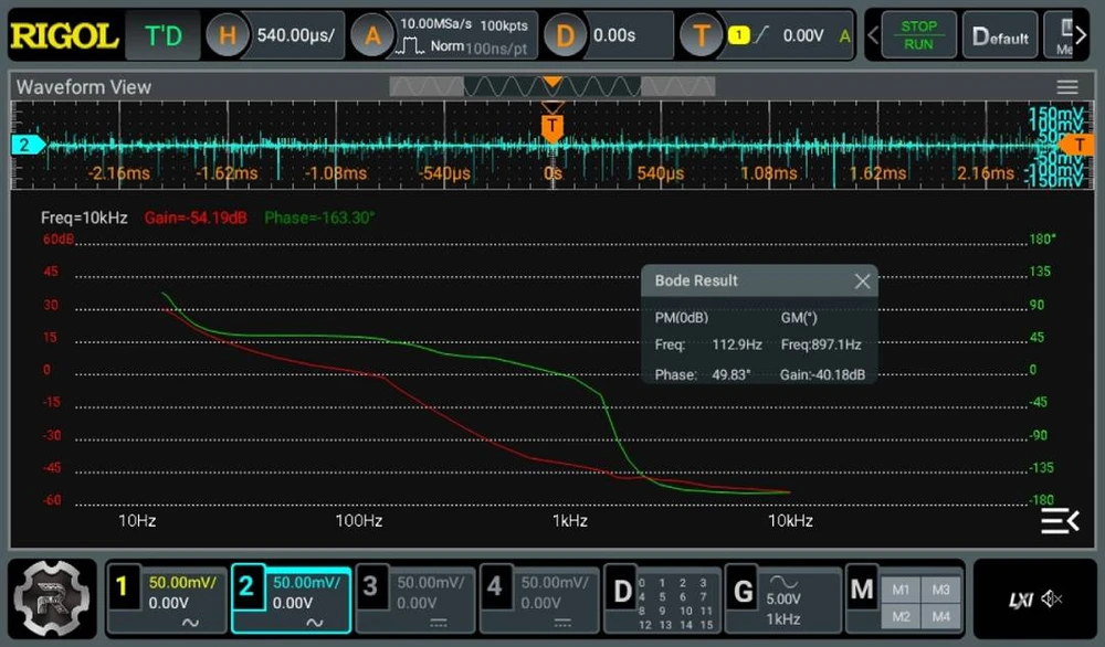 Rigol DHO914S osciloskopas 125MHz 4 kanalai + AWG 25MHz