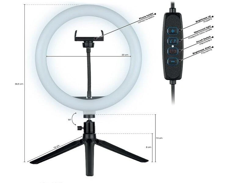 TRACER RING 26cm mini tripod ring lamp