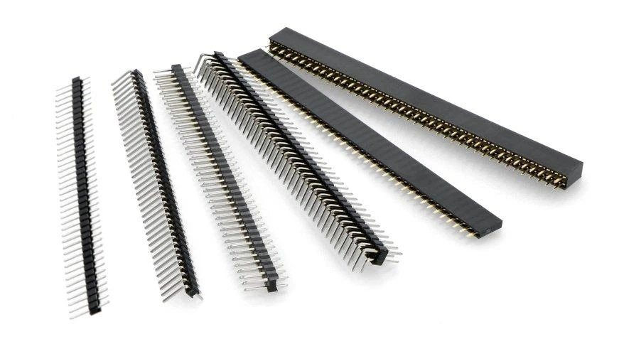Auksinių kaiščių 2.54mm jungčių rinkinys