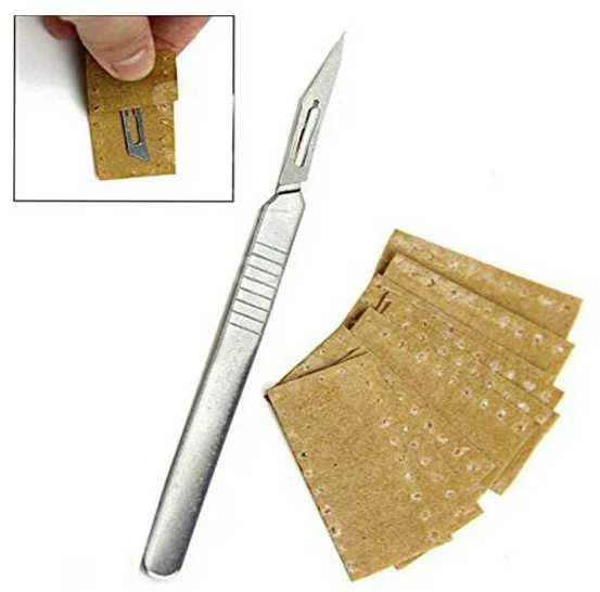 Oem Rinkinys - chirurginiai peiliai - 10 vnt - 11 tipo skalpelis - skalpelio rankena