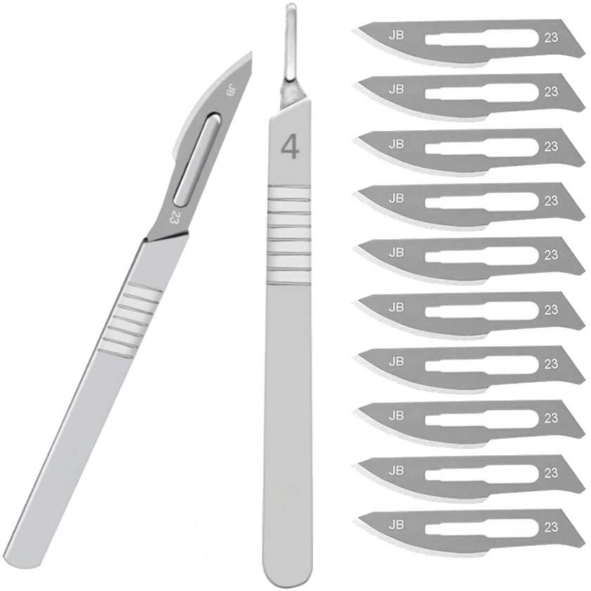 Oem Rinkinys - chirurginiai peiliukai 10 vnt, - 11 tipo skalpelis - skalpelio rankena