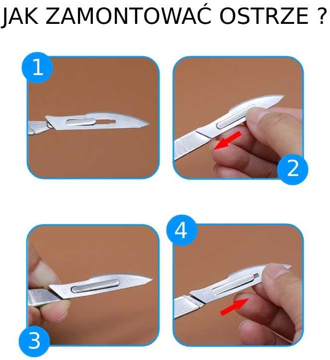 Oem Rinkinys - chirurginiai peiliukai 10 vnt, - 11 tipo skalpelis - skalpelio rankena