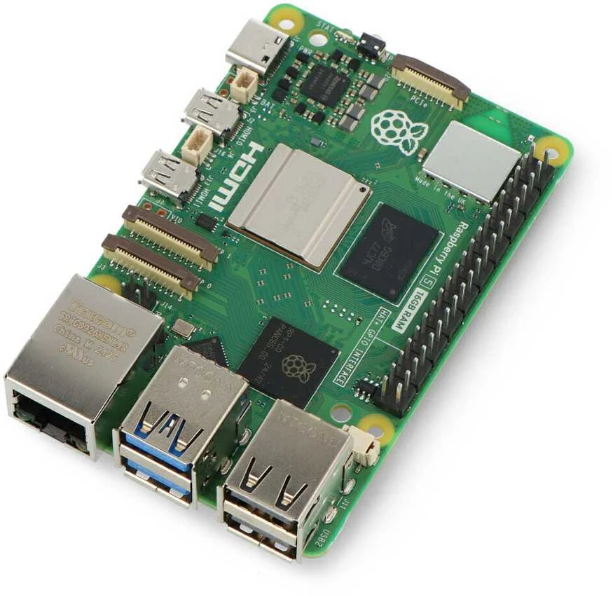 Raspberry Pi 5 16GB plokštė su jungtimis