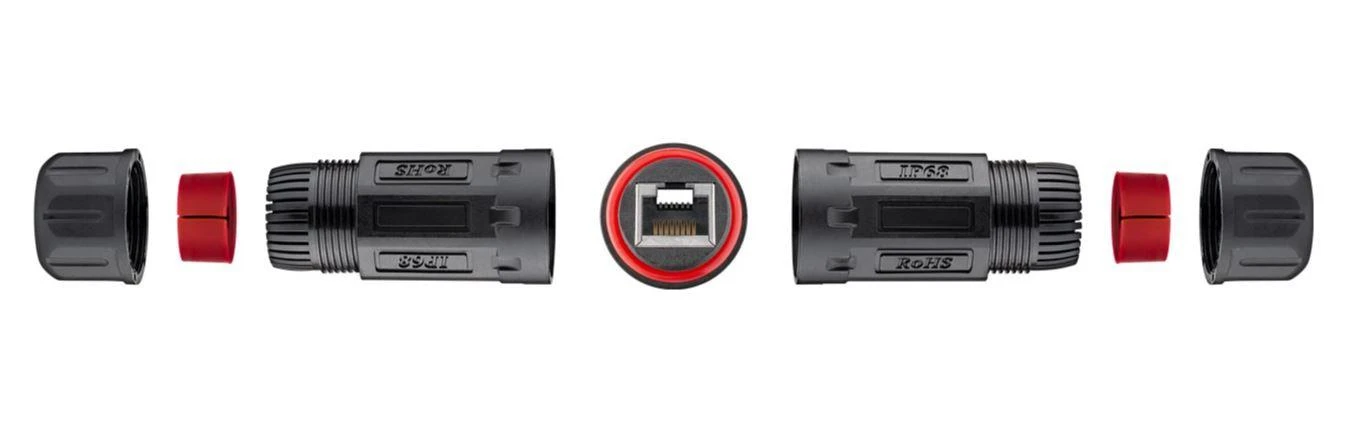 Goobay RJ45 jungtis 2x lizdai IP68