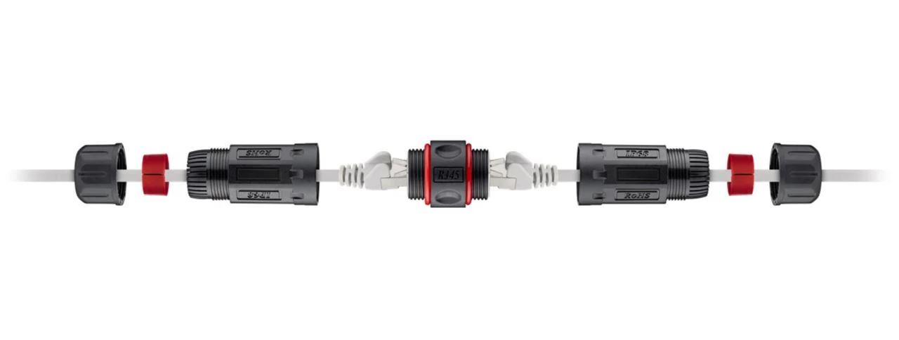 Goobay RJ45 jungtis 2x lizdai IP68