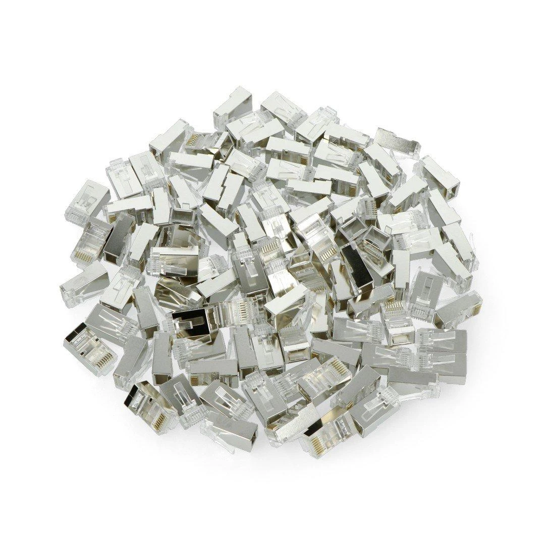 LANBERG PLS-6000EZ kištukas RJ-45 FTP CAT6 8P8C 100PCS praėjimo latakas