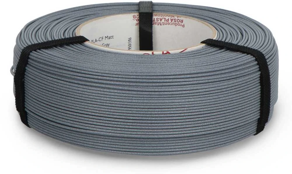 PLA-CF 3D siūlas 1.75 mm pilka ritė