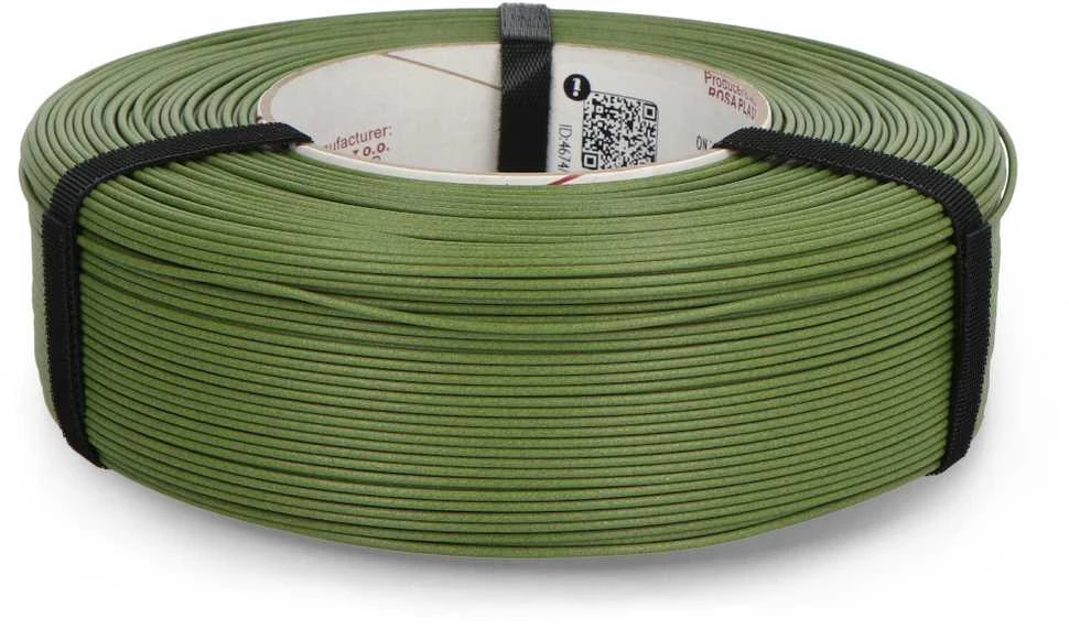 Avokado žalumo PLA-CF 1.75mm filamento ritė