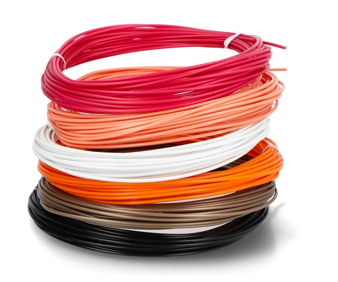 Rosa3D PLA plastiko gijos, spalvotas rinkinys