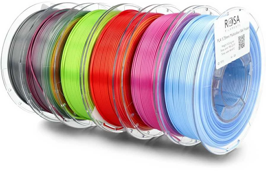 Plastiko rinkinys Rosa3D PLA - 1.75mm - 6x350g - Multicolour Silk