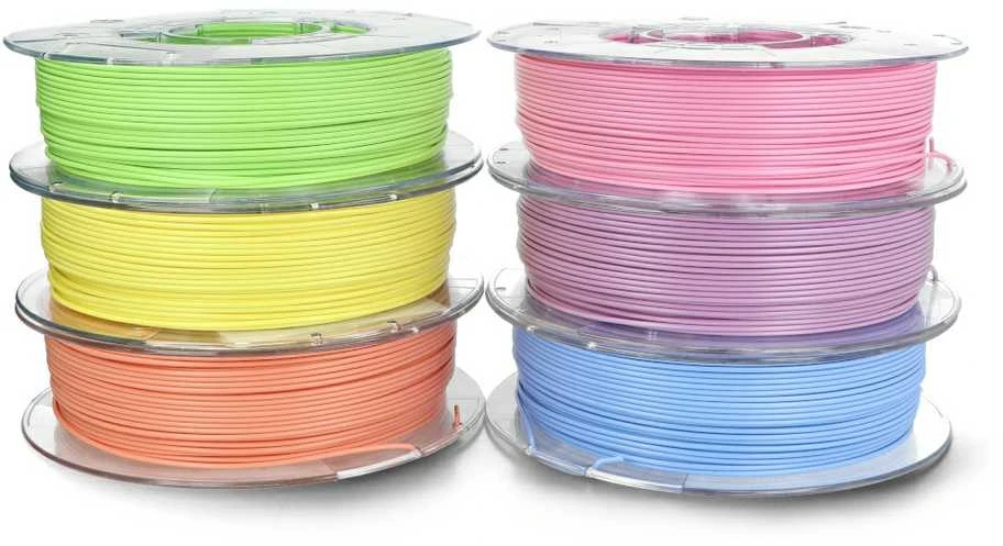 Rosa3D PLA pasteliniai siūlai 3D spausdintuvams, 6 spalvų rinkinys
