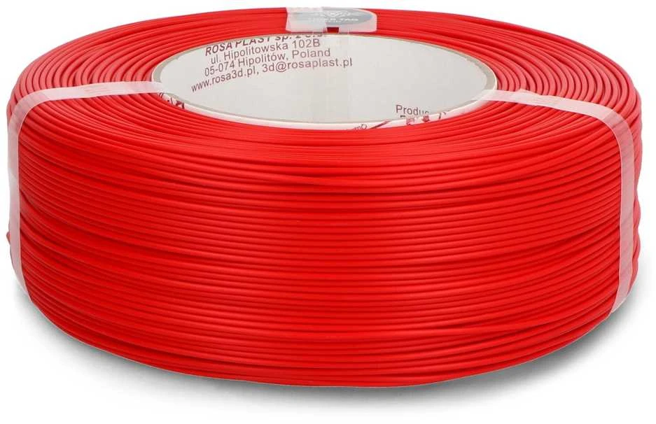 3D PLA raudona gija ritėje