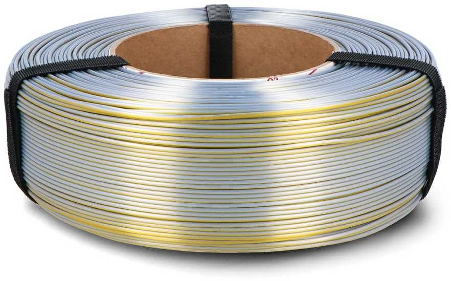 3D plastikas PLA dvipusė auksinė/sidabrinė 1.75mm 1kg refill pakuotė Rosa3D