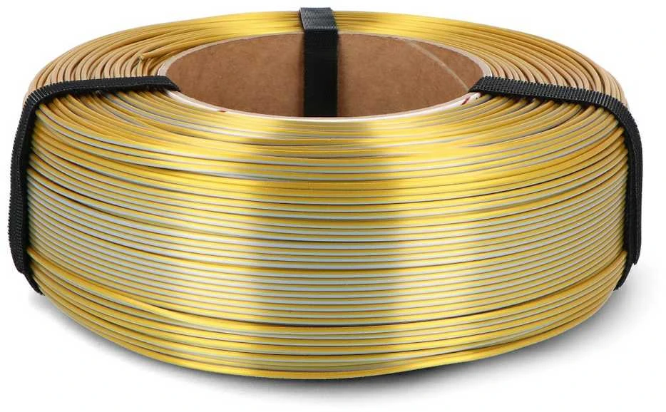 3D plastikas PLA dvipusė auksinė/sidabrinė 1.75mm 1kg refill pakuotė Rosa3D