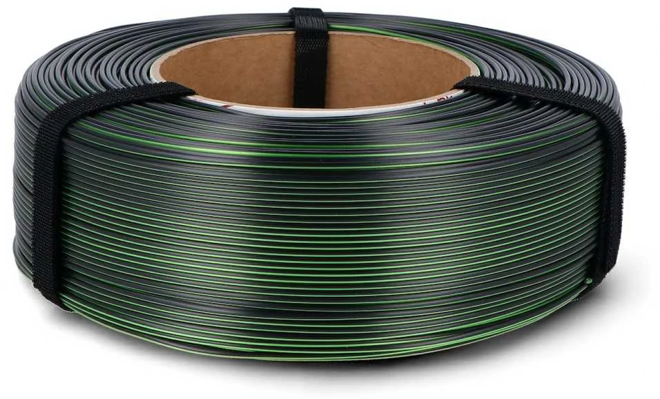 Rosa3D Magic Silk PLA siūlas – juoda-žalia spalva