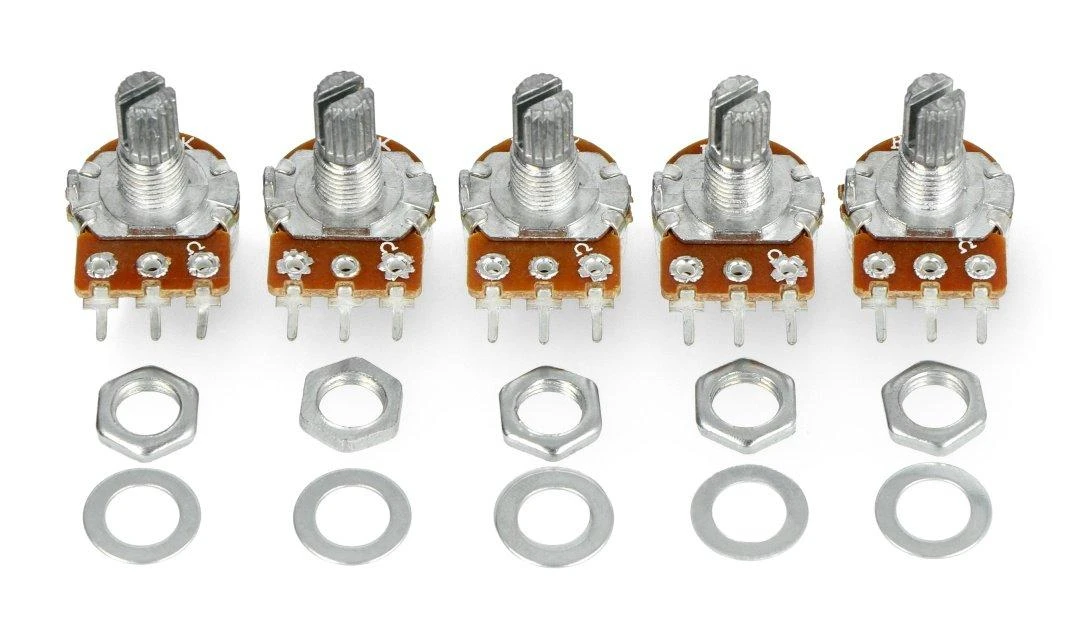 Oem Rotacinis potenciometras 501Ohm tiesinis 1/5W B0.5K/B501 - 5 vnt