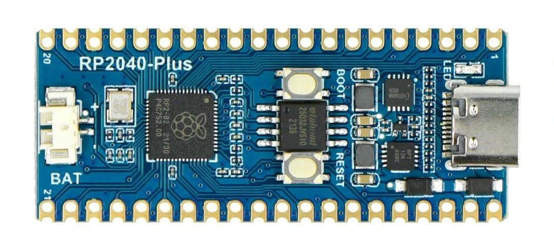 RP2040-Plus kūrimo plokštė su USB-C jungtimi