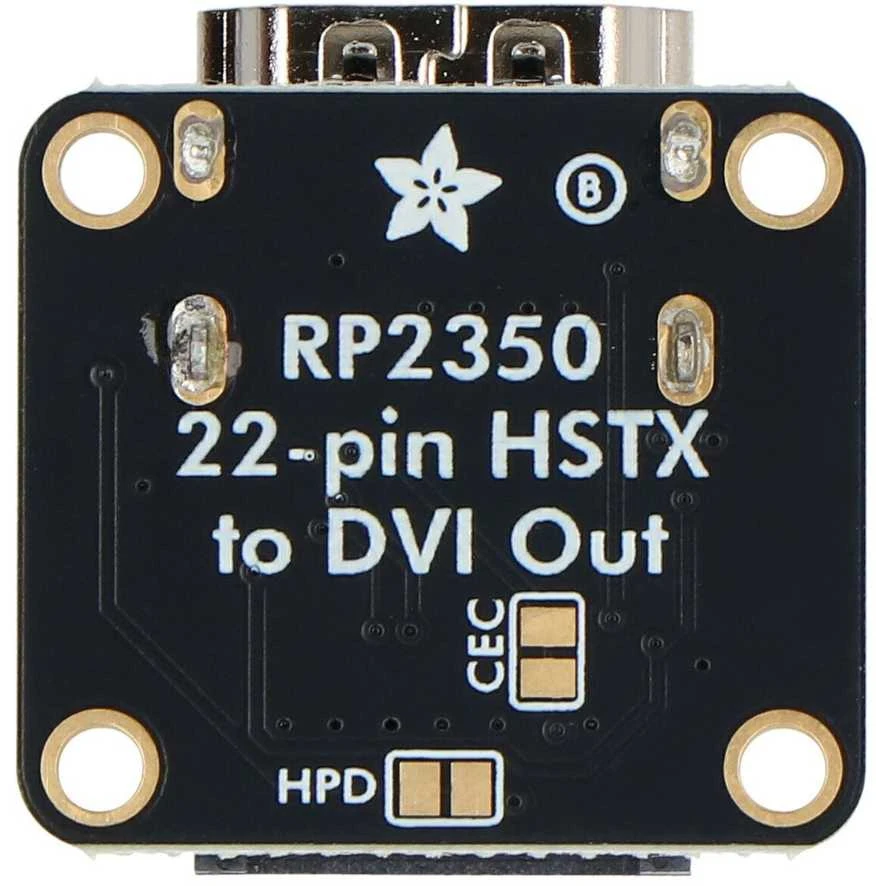 RP2350 HSTX adapterio plokštė su HDMI jungtimi