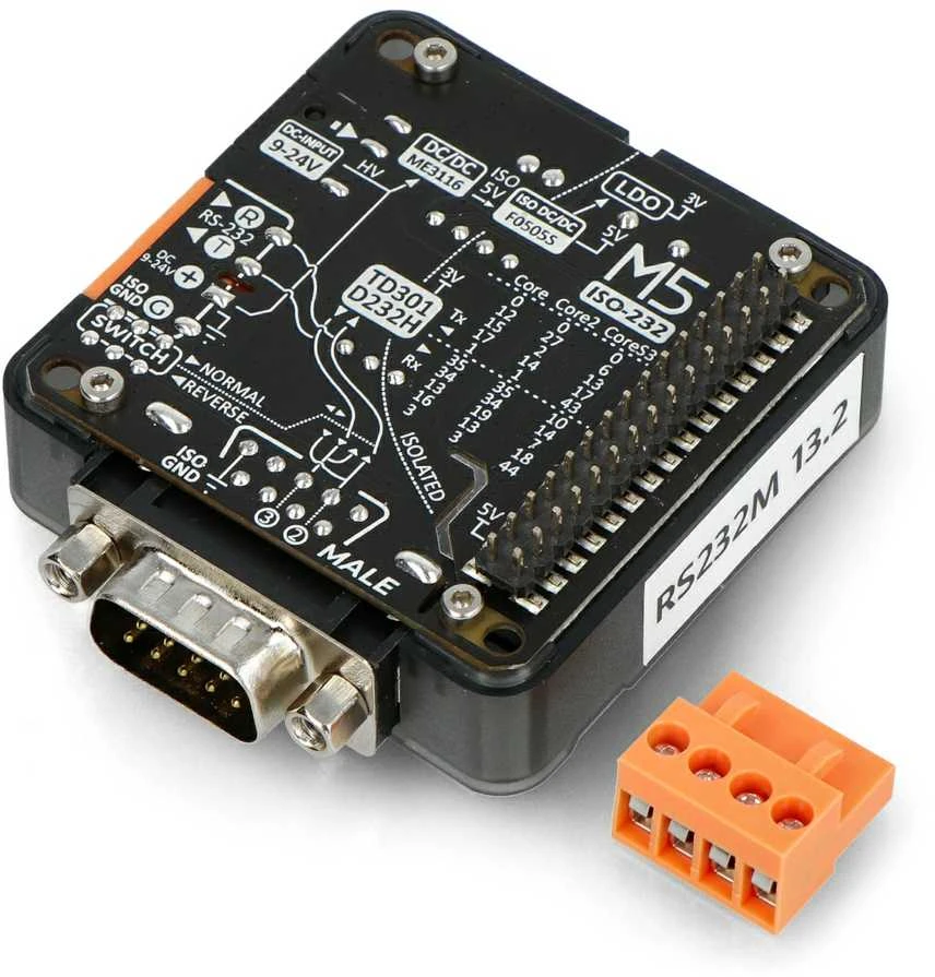 RS232 13.2 modulis – RS232 ryšio modulis – DB9 jungtis – M5 M5Stack131