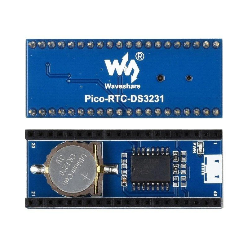 RTC DS3231 modulis, realaus laiko laikrodis, I2C, skirtas Raspberry Pi Pico, Waveshare 19426