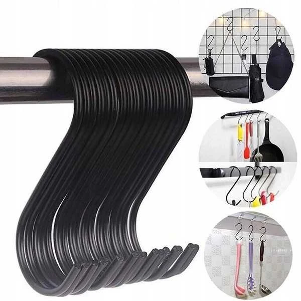 Oem S tipo kabliukas - 65mm - Juoda - Metalinė kabykla -