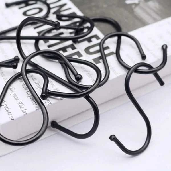 Oem S tipo kabliukas - 65mm - Juoda - Metalinė kabykla -