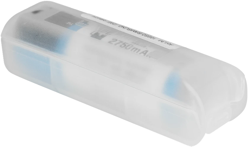 Samsung 18650 akumuliatorius apsauginiame dėkle