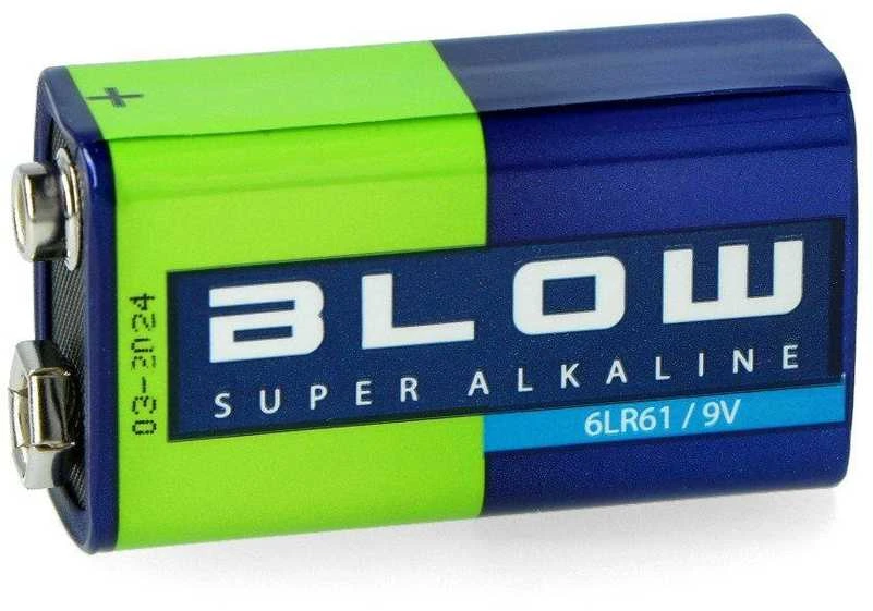 Blow 9V šarminė baterija, kampinis vaizdas