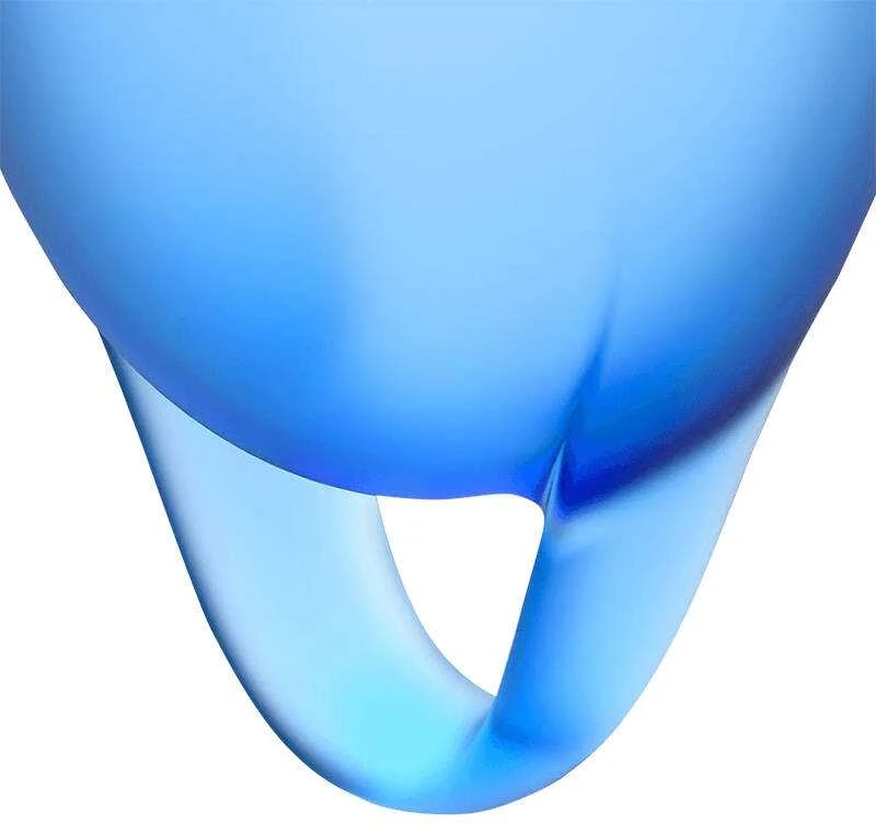 Satisfyer Menstruacinė taurelė Pasijauskite savimi patenkinti (mėlyna)