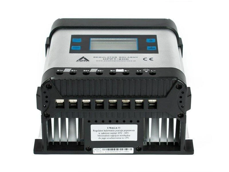 Saulės įkrovos reguliatorius AZO Digital MPPT 12/24 - 20A su LCD ekranu