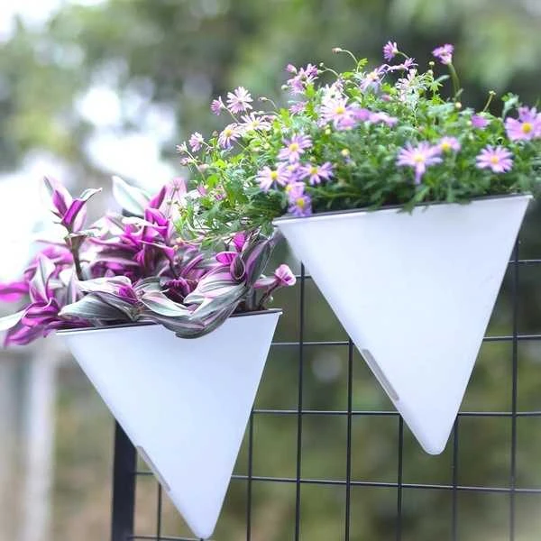 Oem Savaime laistantis gėlių vazonas – 14.5 cm – baltas – su