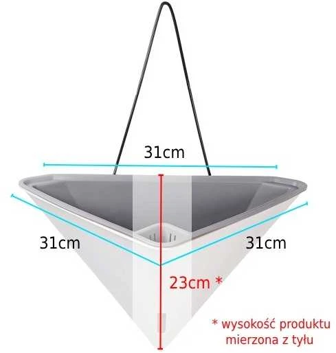 Oem Savaime laistantis gėlių vazonas – 14.5 cm – baltas – su