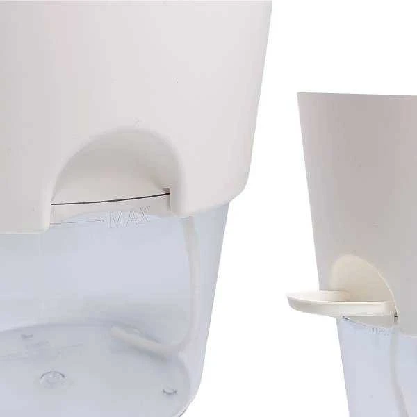 Oem Savaime laistantis gėlių vazonas – 14.5 cm – baltas – su