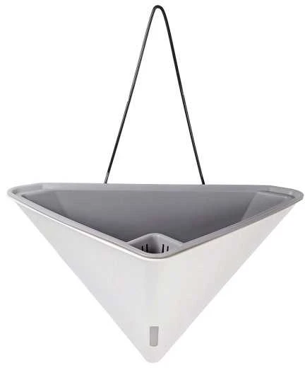 Oem Savaime laistantis gėlių vazonas – 14.5 cm – baltas – su