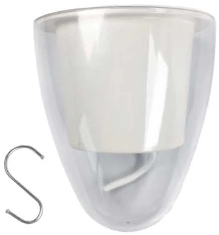 Oem Savaime laistantis gėlių vazonas – 14.5 cm – baltas – su